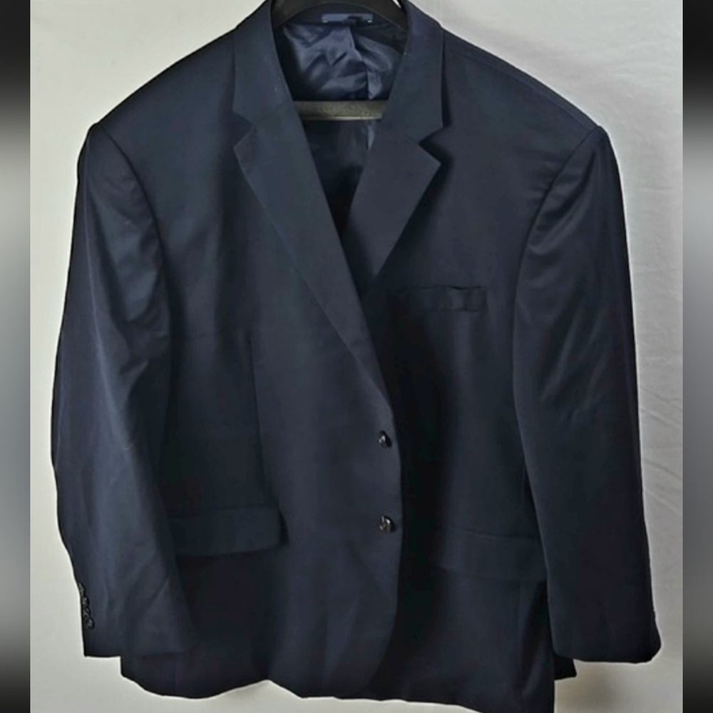 Jos A Bank 1905 Tailored Fit Collection brrr Comfort Blazer Navy Blue Sz 52R